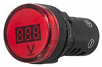 Круглый цифровий вимірювач напруги AD22-22DVM DC 5-30В (червоний), АСКО