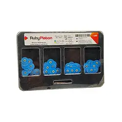 Диски полірувальні RubbyPlaton 14мм сині грубі 80 шт 14мм