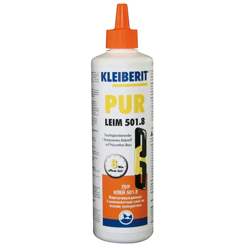 Швидковисихаючий поліуретановий вологостійкий клей D4 Kleiberit PUR 501.8 - 0.5кг