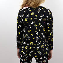 GCX-3839чор Лонгслів чорний для дівчинки квіти тм Glo-story розмір 122-128 см, фото 4