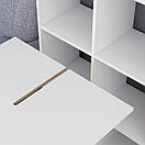 Письмовий стіл з полицями. Комплект 2в1: Стелаж 4х4 + Стіл приставний. Стіл трансформер, фото 2