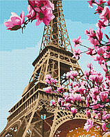Картина по номерам BrushMe "Сакура в Париже" 40х50см BS52836