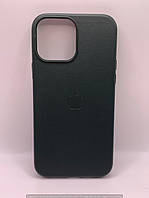 Шкіряний чохол Leather Case (AA Plus) with MagSafe для Apple iPhone 13 Pro Max (6.7") (Shirt Green) 57470