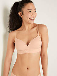 Бюстгальтер без кісточок Victoria's Secret PINK Wireless Push Up 34С (75С), Бежевий світлий