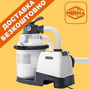 Фільтраційна установка Intex 26644. Піщаний (пісочний) фільтр для каркасного басейну об'ємом до 22,4 м3.