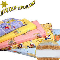 Ортопедичний дитячий матрац в ліжечко 120*60*7 см кокос-поролон-кокос (КПК) - дитячий матрацик в манеж