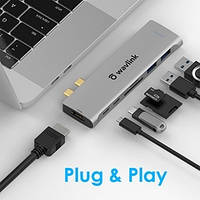 WAVLINK USB C Hub, мини-док-док-станция типа C с портом Thunderbolt