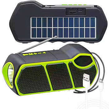 Радіоприймач акумуляторний 3в1 з USB-зарядкою, LED-ліхтарем, МР3-плеєром, TF, FM/SW/AM