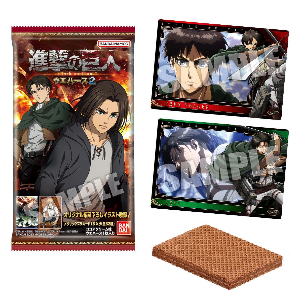 Вафля Shingeki no Kyojin Wafer Card Какао-Крем 29 г. - фото 1 - id-p1817455378