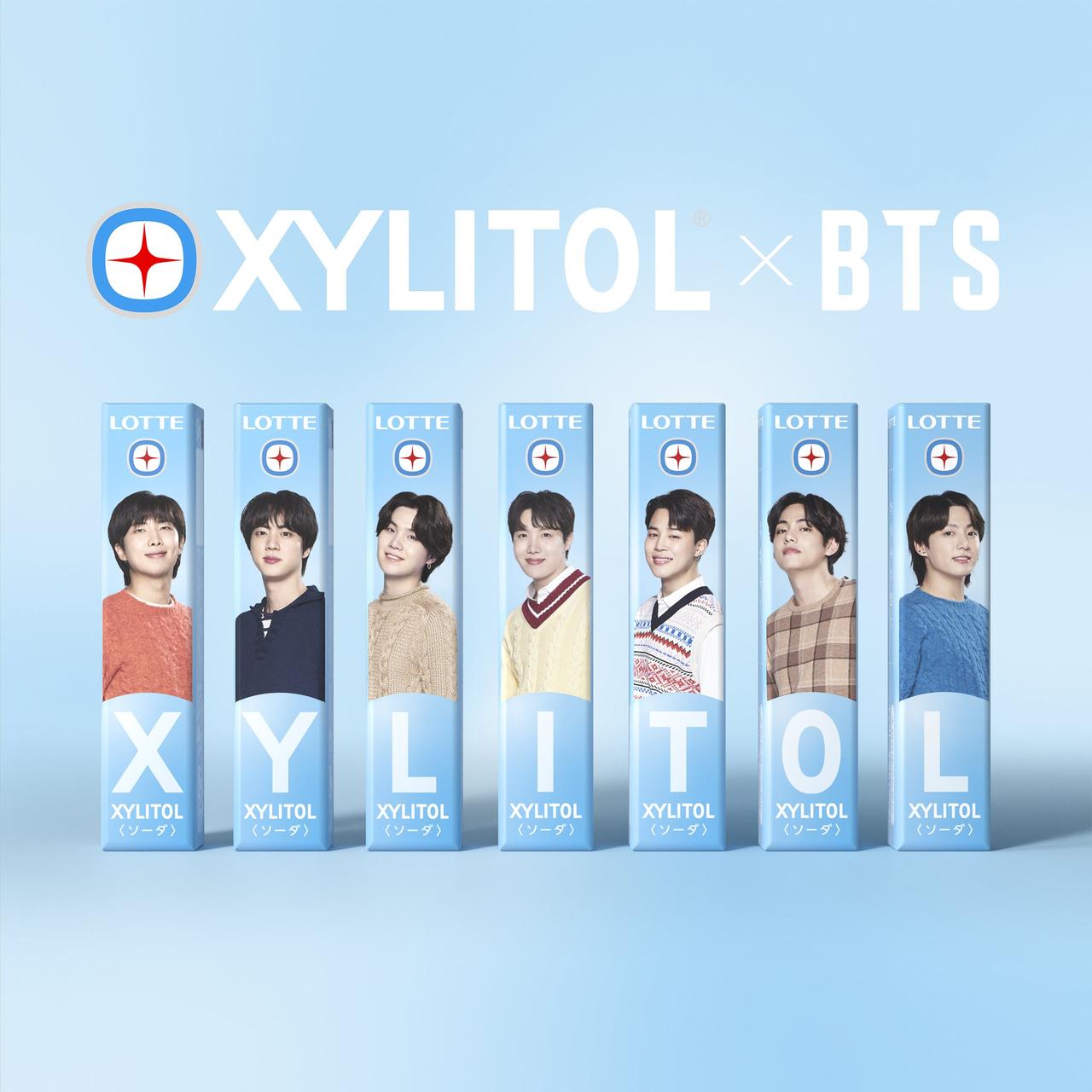 Жевательная Резинка XYLITOL x BTS Освежающая Мята 21 г. - фото 1 - id-p1817455379