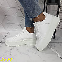 Кроссовки на высокой платформе белые, Размер женской обуви 36 (23 см) 41 37