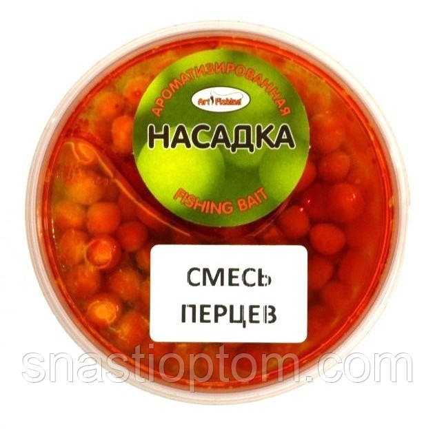 Горох для риболовлі, Art Fishing, банку, 250мл, смак Суміш перців, фото 1