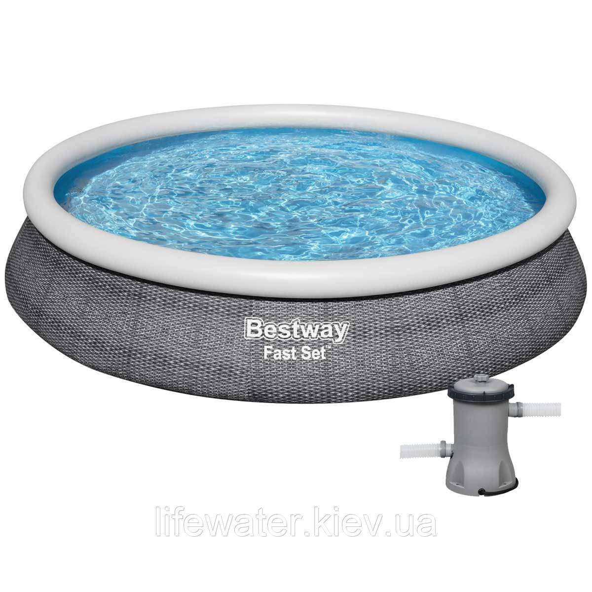 Bestway Надувний басейн Bestway 57313 (457х84 см) з картриджним фільтром
