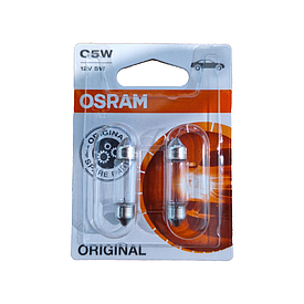 Автолампа OSRAM C5W 12 V 5 W 35MM SV8,5-8 блістер 2 шт 6418_02B