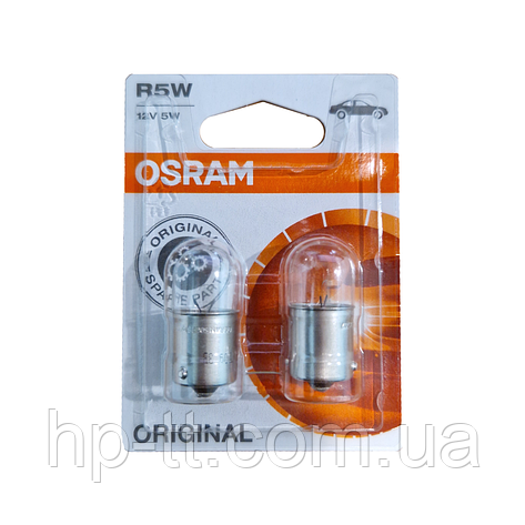 Блістер автолампочка OSRAM R5W 12 V 5 W BA15S 5007_02B, фото 1