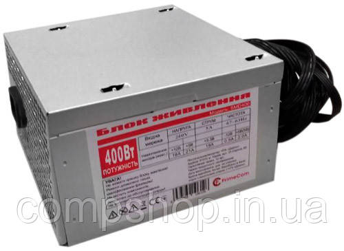 Блок живлення  400Вт  FrimeCom FC SM400 BL/LE  120мм Fan ATX  (без кабеля) (код 95344)