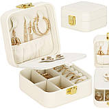Скринька для прикрас (футляр для біжутерії) Springos 10 x 10 x 5 см HA1085, фото 2