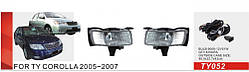 Протитуманки 2004-2007 (2 шт, галогенні) для Toyota Corolla рр