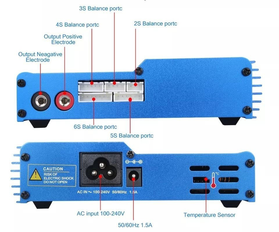 Интелектуальное зарядное устройство Imax B6AC 80W с встроенным блоком питания - фото 4 - id-p1817482928
