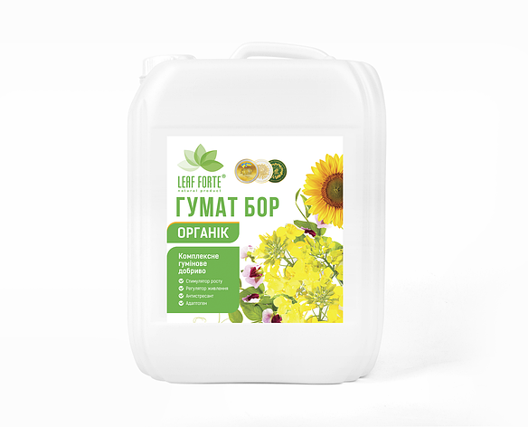 ГУМАТ БОР 110 Комплексне гумінове добриво Leaf Forte (10 л), фото 1