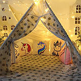 Подушка-нічник "Unicorn" — нічник у дитячу кімнату подарунок для дівчинки м'яка іграшка з тканини габардин, фото 7