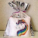 Подушка-нічник "Unicorn" — нічник у дитячу кімнату подарунок для дівчинки м'яка іграшка з тканини габардин, фото 8