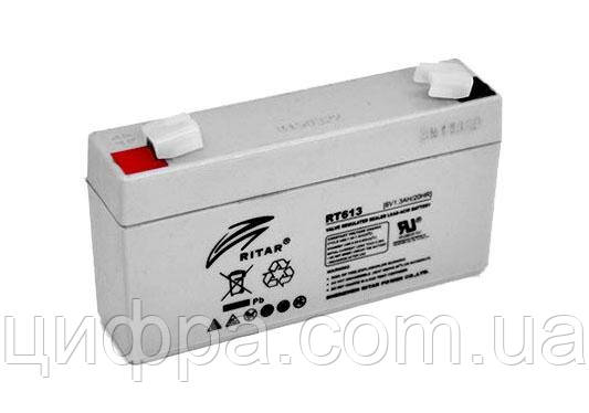 Акумуляторна батарея Ritar RT613 (6 V 1.3 Ah)