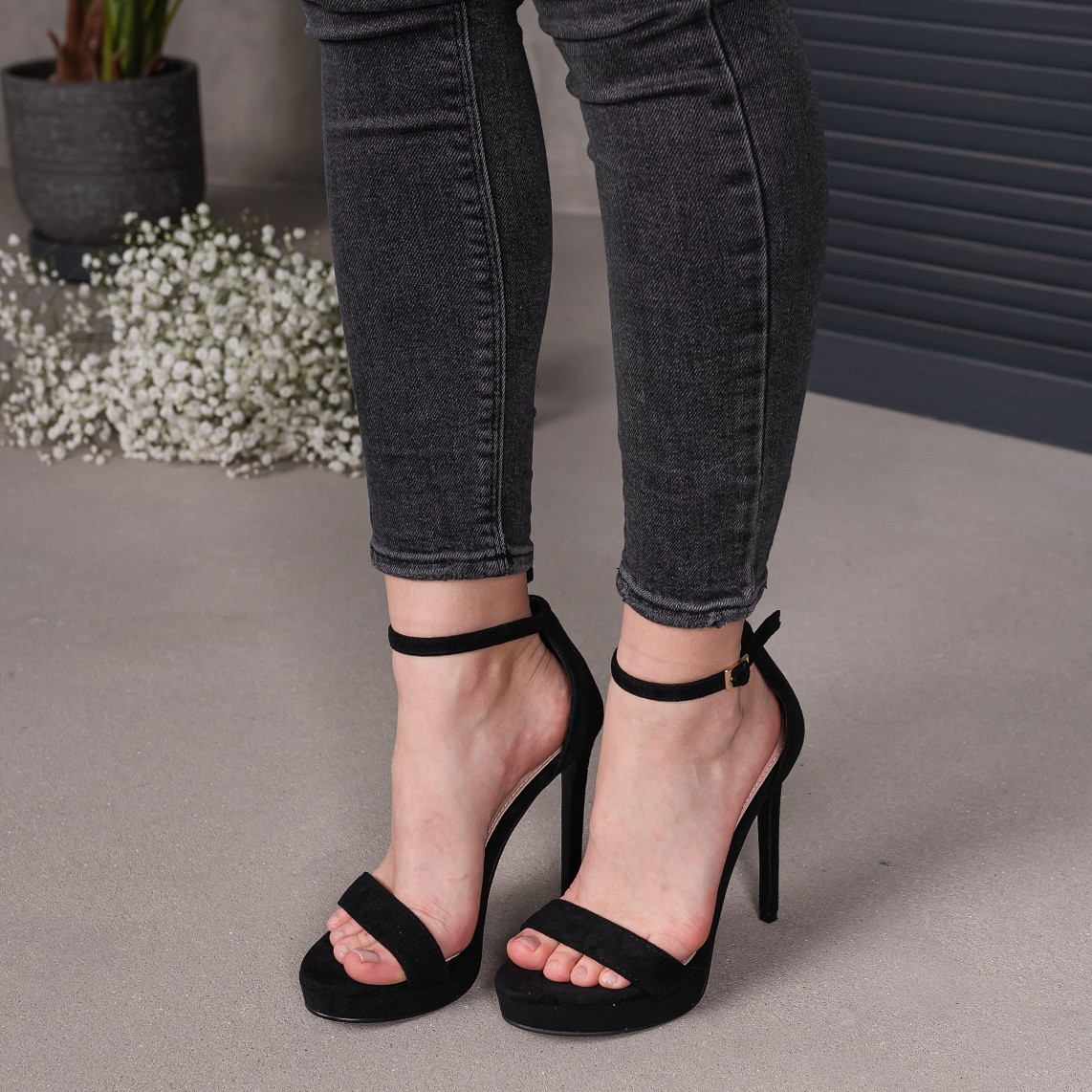 Жіночі босоніжки Fashion Worthy 3970 40 розмір 25,5 см Чорний код ID 4548819
