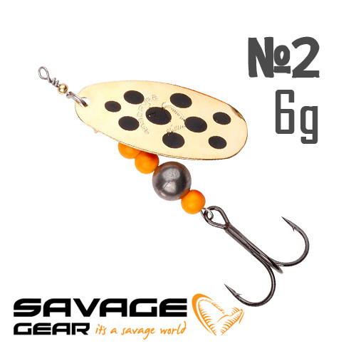 Блешня Savage Gear Caviar Spinner #2 (6 g) col. 03-Gold