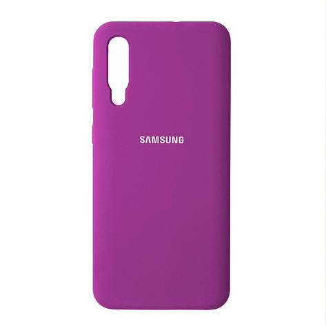 Чохол Silicone Case Premium для Samsung A50 / A30s / A50s Fuchsia (закритий низ), фото 1