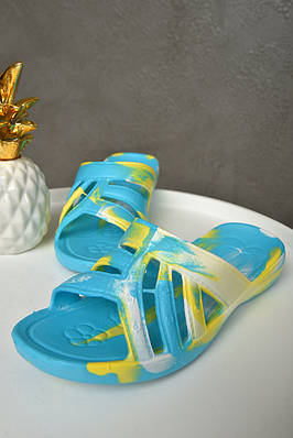 Шльопки дитячі дівчинка блакитного кольору Уцінка р.33 204776T Безкоштовна доставка