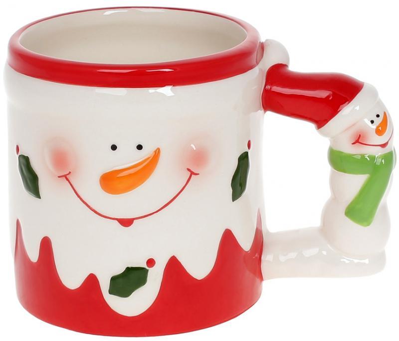 Кухоль "Сніговик" 400 мл Різдвяний, керамічний, фото 1