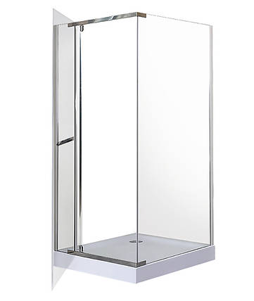 Душова кабіна INSANA Viera 7002 90x90x190 см без піддону хром прозоре скло розпашні двері, фото 3