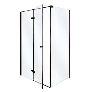 Душова кабіна Vivia Adriana Black 120х90х195 см без піддону чорна стело прозоре розпашні двері