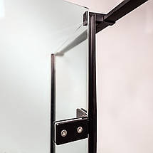 Душова кабіна Vivia Adriana Black 120х90х195 см без піддону чорна стело прозоре розпашні двері, фото 5