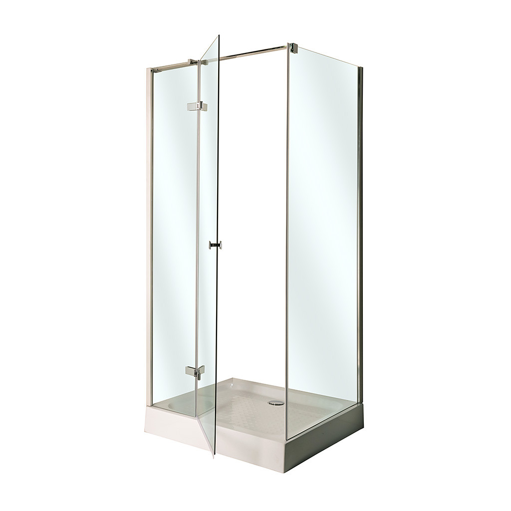 Душова кабіна VIVIA ADRIANA VА100-80/15 100х80х210см з низьким піддоном хром скло прозоре