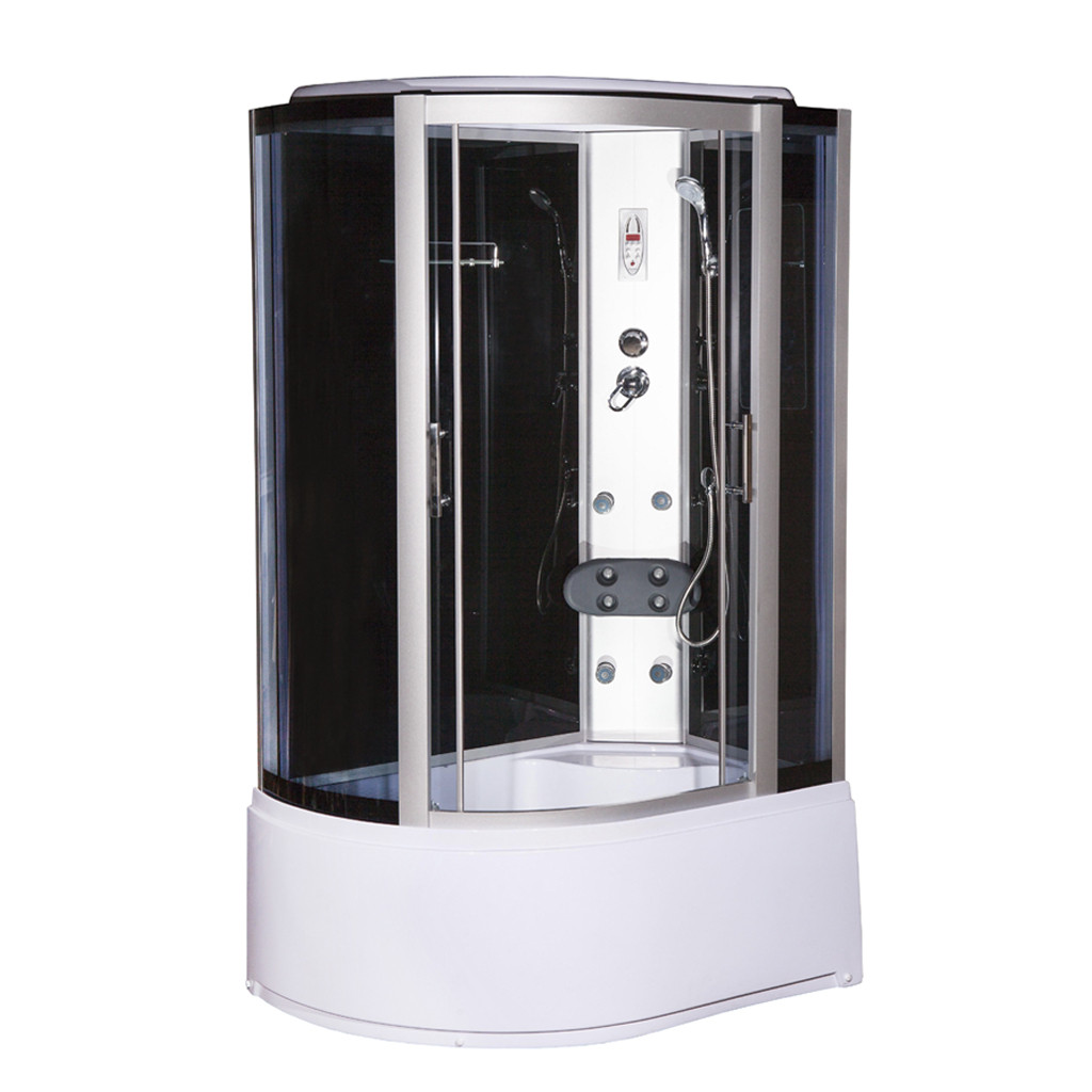 Душовий бокс Vivia 167 R RC Clear правий 120х80х215 см з глибоким піддоном з гідромасажем тоноване скло