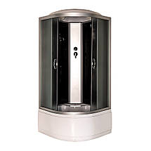 Душовий бокс Vivia 95 RC BF Black Fabric 90х90х215 см з глибоким піддоном тоноване скло, фото 4