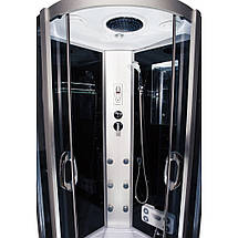 Душовий бокс Vivia 266 RC 100х100х215 см з глибоким піддоном з гідромасажем сатин тоноване скло, фото 4