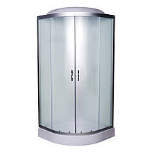 Душовий бокс Vivia 62 RC W 100х100х210 см на низькому піддоні з гідромасажем матове скло розсувні двері, фото 3