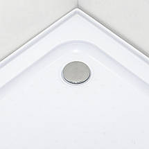 Душова кабіна VIVIA - Ida White P 92/5 W LN 90х90х205 см з низьким піддоном скло тоноване з принтом, фото 3