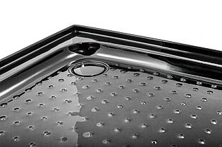 Душова кабіна Vivia Ida Black P 92/5 B LN 90х90х205 см з низьким піддоном чорна скло тоноване з принтом, фото 3