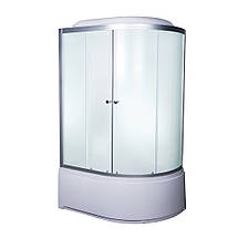 Гідробокс Vivia 81 W L RC лівий 120х80х215см з глибоким піддоном асиметричний з гідромасажем матове скло, фото 3