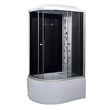 Душовий бокс 81 R RC правий 120х80х215 см з глибоким піддоном асиметричний з гідромасажем тонований, фото 3