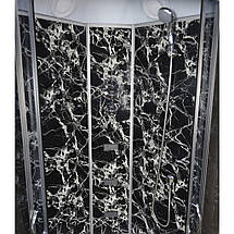 Душовий бокс Vivia TKF100/1 Black Web BG 100х100x215 см на низькому піддоні з гідромасажем тоноване скло, фото 4