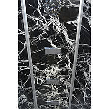 Душовий бокс Vivia TKF100/1 Black Web BG 100х100x215 см на низькому піддоні з гідромасажем тоноване скло, фото 5