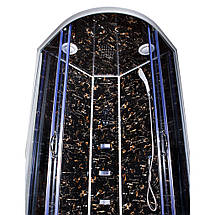Душовий бокс Vivia TKF90-30 Venom BG 90x90x215 см на середньому піддоні з гідромасажем тоноване скло, фото 5