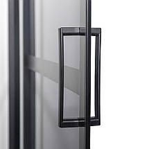 Душова кабіна Insana DORA clear (прозоре скло) 90x90x195 см з низьким піддоном чорна розпашні двері, фото 6