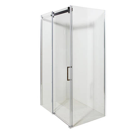 Душова кабіна VIVIA RIMMA 8000D-70 L 80x120x190см без піддону хром прозоре скло, фото 1