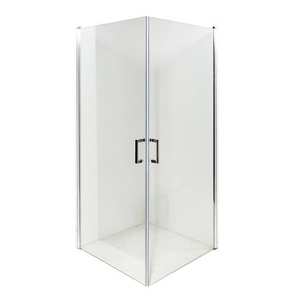 Душова кабіна VIVIA Diana JY-90 90x90x190 см без піддону хром скло прозоре розпашні двері, фото 1